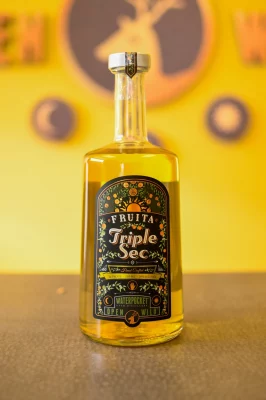 A bottle of Fruita Triple Sec.