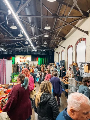 Inside the packed Holiday Market at Ogden Union Station