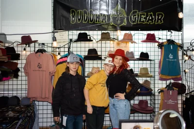 The Schade family at thier Buddha Gear booth