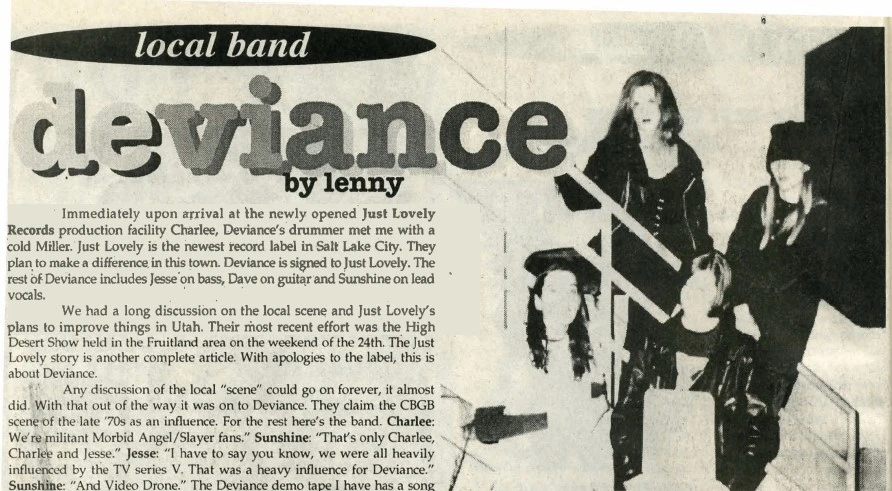 Local Band: Deviance: August 1994