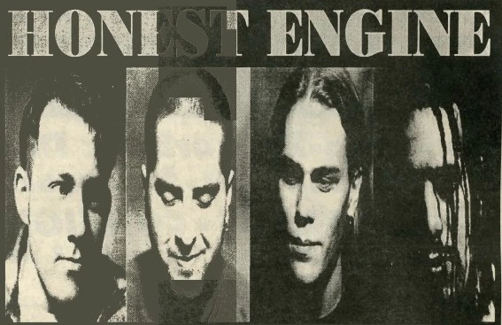 Portraits of the four members of Honest Engine.