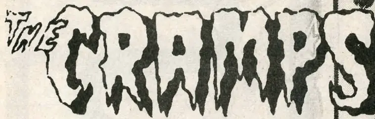 The cramps written in a jagged font.