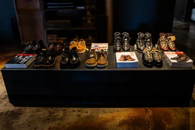 Display of boots and shoes in Curriculum.