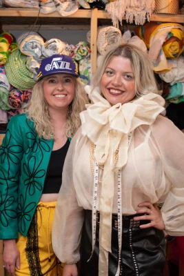 Chelsey Cummings and Kimber Watson, two local, sustainable fashion designers.