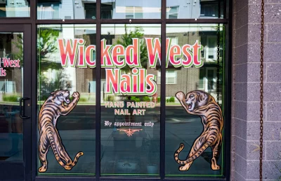 The storefront for Wicked West Nails in South Salt Lake.