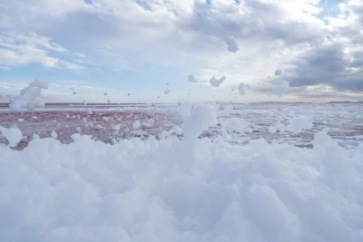  “Deliverance of Clouds,” Digital, 2024. North Arm of the Great Salt Lake.