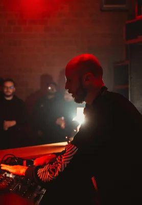 DJ Matthew Fit on-stage at a local Salt Lake City club night.