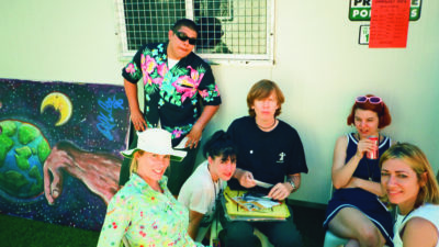 Thurston Moore, Kim Gordon, Kathleen Hanna, Tobi Vali, Tamra Davis and Alfredo Ortiz at Summersault in Australia.