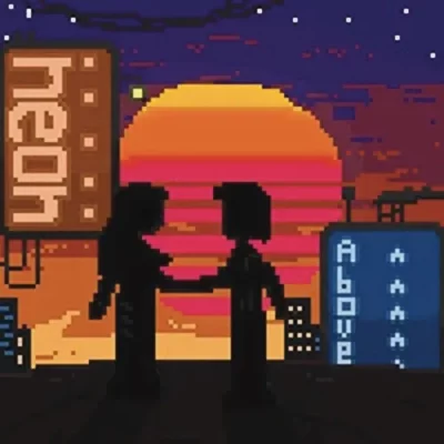 Cover art for Cathode's “Neon Above”