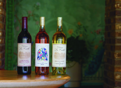 Wine bottles at Les Secrets, La Caille's new bar