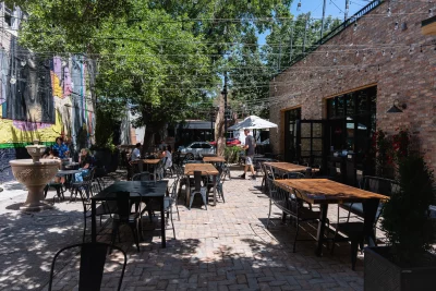 The dog-friendly patio at The Bambino.
