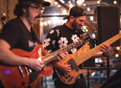 People jam together at Hopkins Brewery's live jazz night.