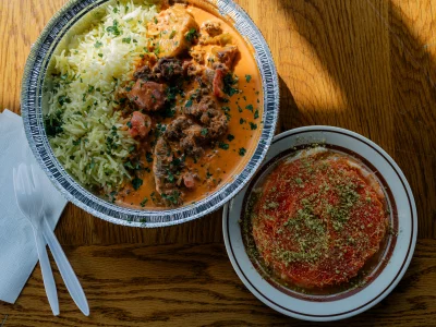 Two dishes from O'Falafel Etc.