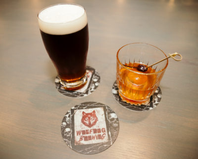 a togo vienna lager and a wolf fashioned from Wolfdog Brewery
