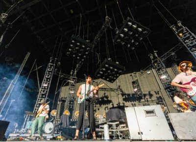 Young the Giant playing on stage in Salt Lake City. Photo: @lmsorenson