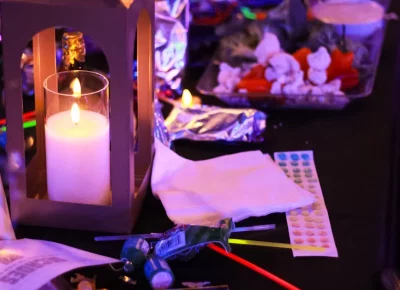 The Salt Mine is well-decorated for their anniversary celebration.