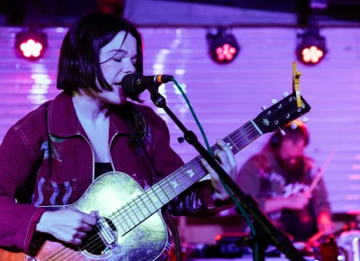 Samantha Crain playing on stage in Salt Lake City at Kilby Court on June 30.