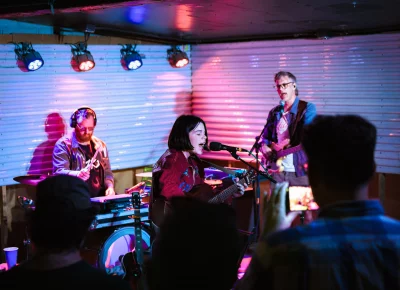 Musician Samantha Crain and her band performing at Kilby Court in Salt Lake City, to an appreciative audience, on June 30.