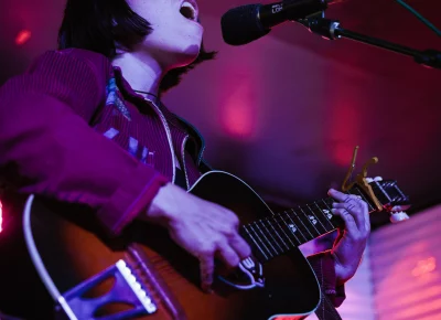 Wailing at the mic, Samantha Crain plays at Kilby Court in Salt Lake City on June 30.