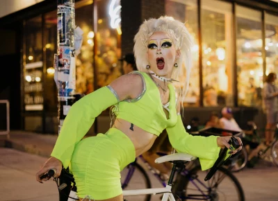 Lydia Chlamydia says dressing in drag unlocked a confidence within her that had been buried. Photo: Emily Sorenson.