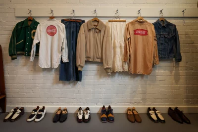 A rack of clothing at the vintage clothing store Quotidian Ragazine in Salt Lake City.