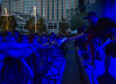 Ginger Root hands it to the audience.