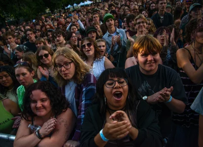The crowd at Library Square for SLC Twilight on Sept. 22.