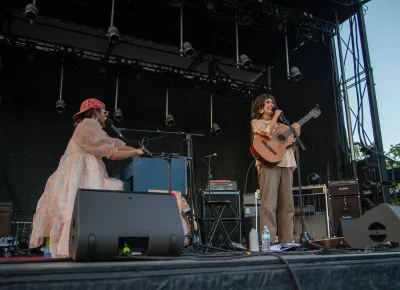Little Moon on stage at Library Square for SLC Twilight.