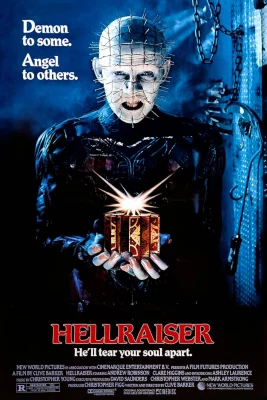 A movie poster of the movie Hellraiser for the 31 Nights of Secondhand Screenings.