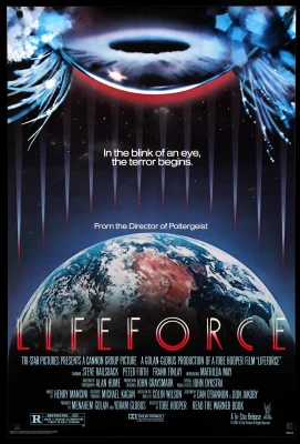 A movie poster of the movie Lifeforce for the 31 Nights of Secondhand Screenings.