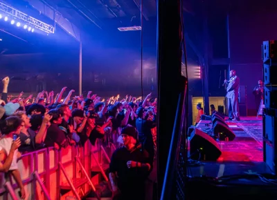 A side shot of the stage while Freddie Gibbs and The Alchemist perform at The Union on Nov. 1.