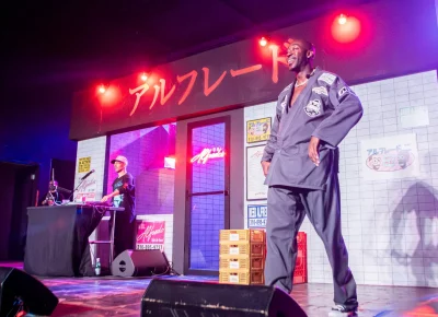 The Alchemist (left) and Freddie Gibbs on stage at The Union on Nov. 1.