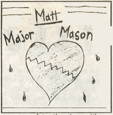 The album cover for Major Matt Mason's 7' vinyl record that was released in 1995.