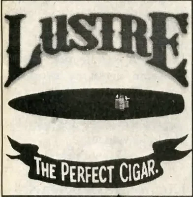 The cover art for Lustre's 7 inch record The Perfect Cigar, released in 1995.