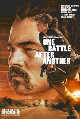 The movie poster for the 2025 film One Battle After Another.