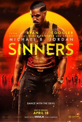 The movie poster for the 2025 film Sinners.