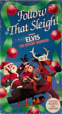 A movie poster of Follow That Sleigh! for the 31 Days of Secondhand Givings.