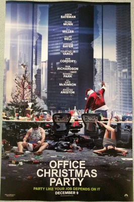 A movie poster of Office Christmas Party for the 31 Days of Secondhand Givings.