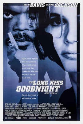 A movie poster of The Long Kiss Goodnight for the 31 Days of Secondhand Givings.