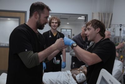 Whiatker's patient Samba crashes, but he gets him back. High-5's allaround. Photo courtesy of HBOMAX.