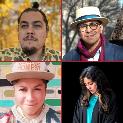 Four composited photos of writers.