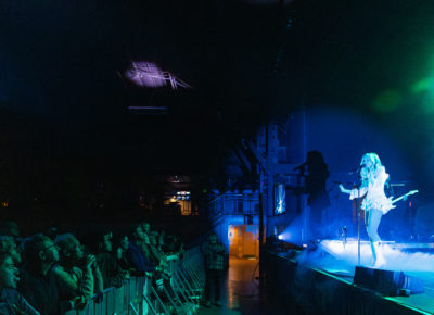 Cannons playing to a packed crowd