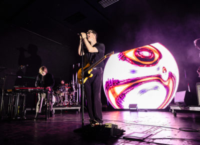 Bob Moses singing on stage