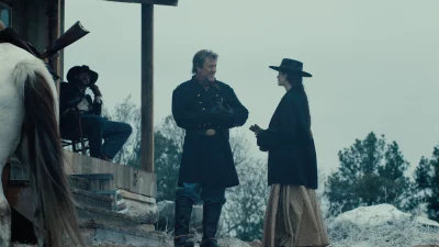 Sean Bean and MacKenzie Foy in The Isolate Thief