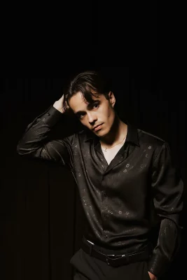 Actor Jaden D. Richards wearing blacking