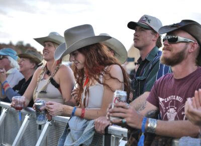 The lucky few who made it up to the front to enjoy the music. Photo: Ruston Jones