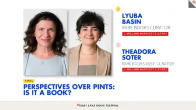 Salt Lake Book Festival panel information for Perspectives Over Pints: Is it a Book?