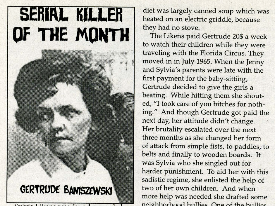 Serial Killer of the Month: Gertrude Baniszewski