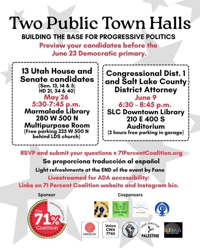 Town Hall for Utah Senate and House candidates